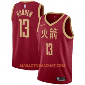 Maillot NBA Houston Rockets James Harden 13 2018-19 Nike City Edition Rouge Swingman - Homme